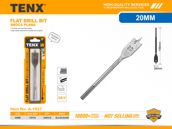 Flat Drill Bit – 20 mm