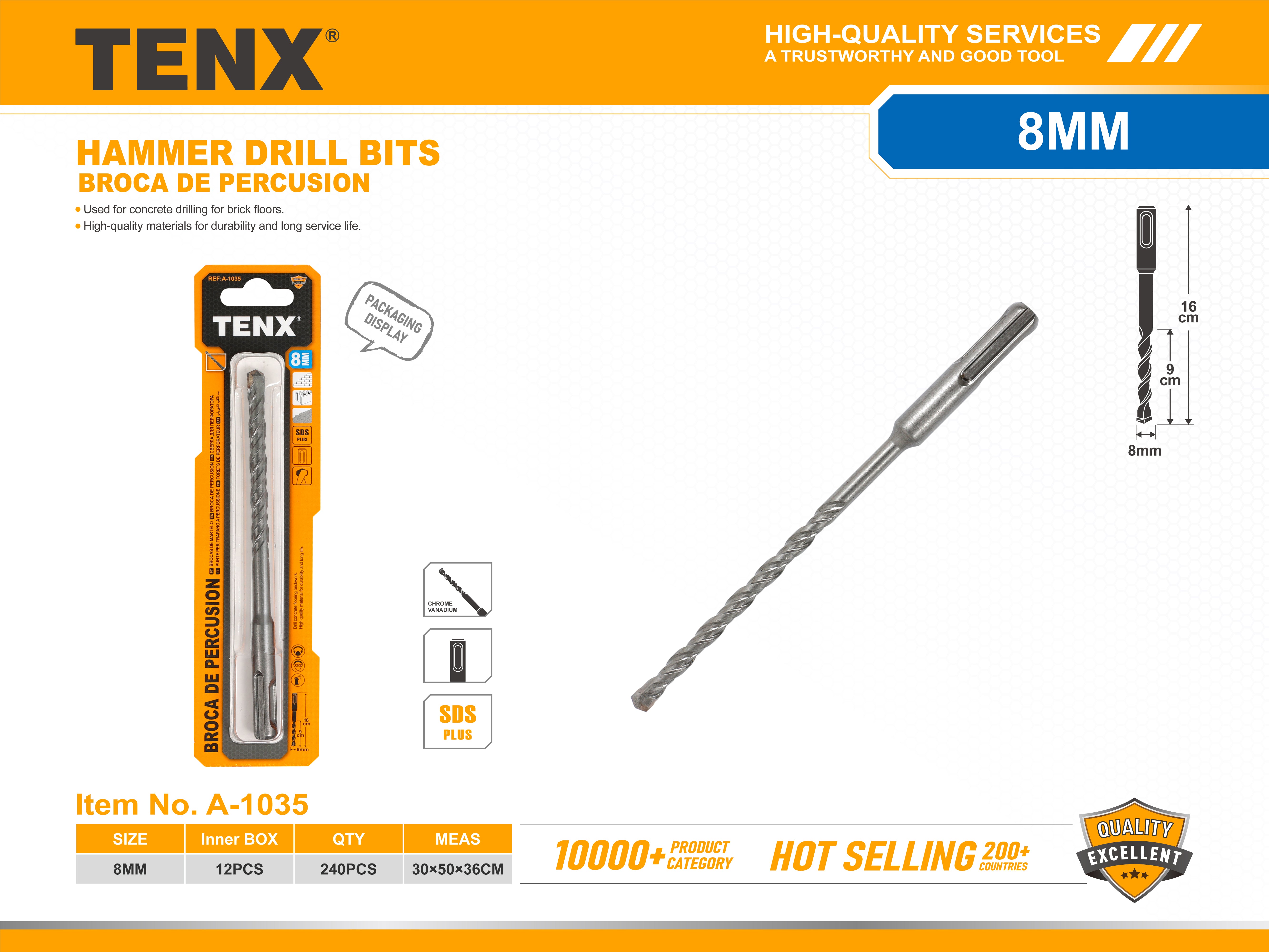 Hammer Drill Bit – 8 mm