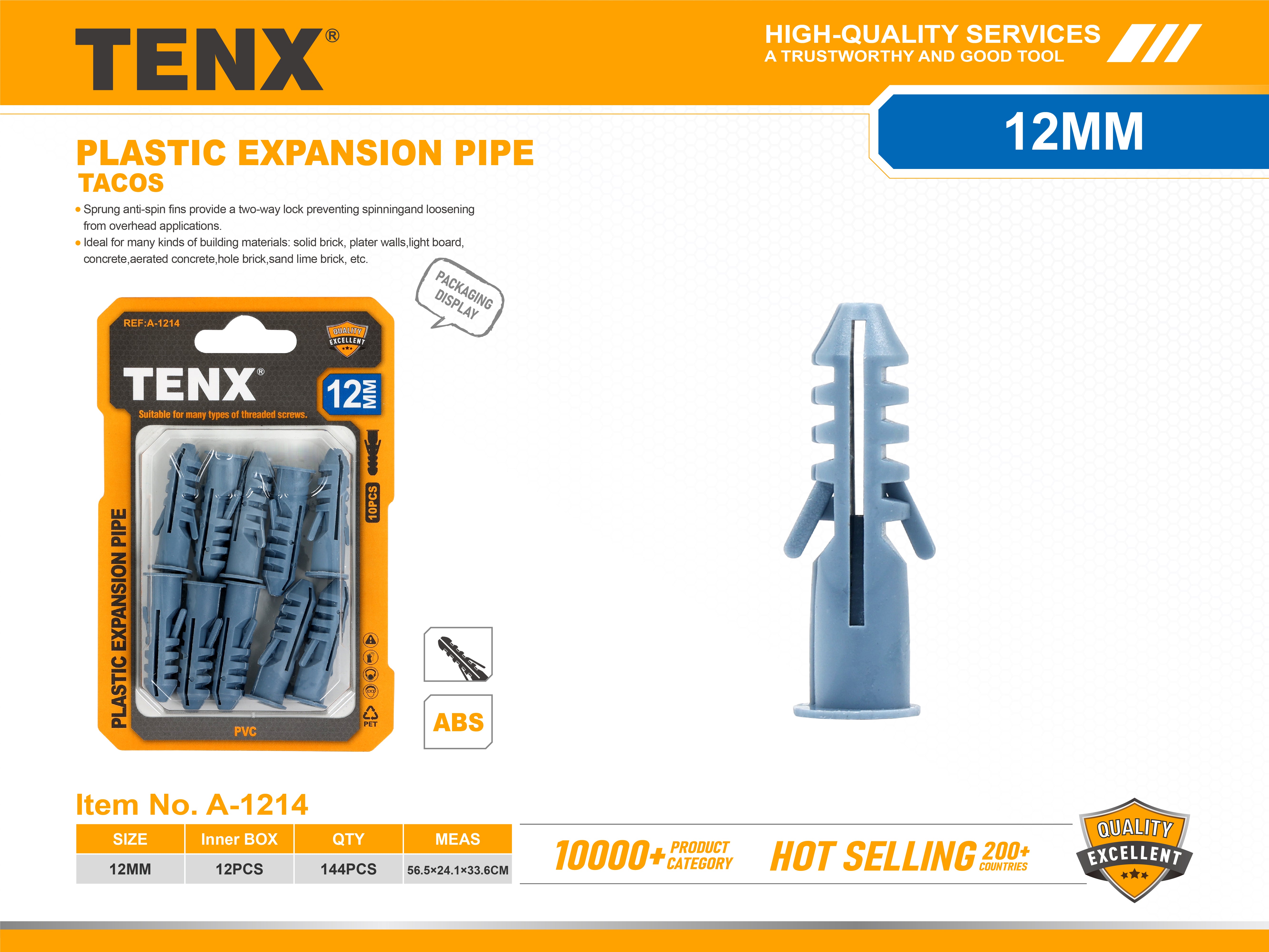 Plastic Expansion Pipe – 12MM