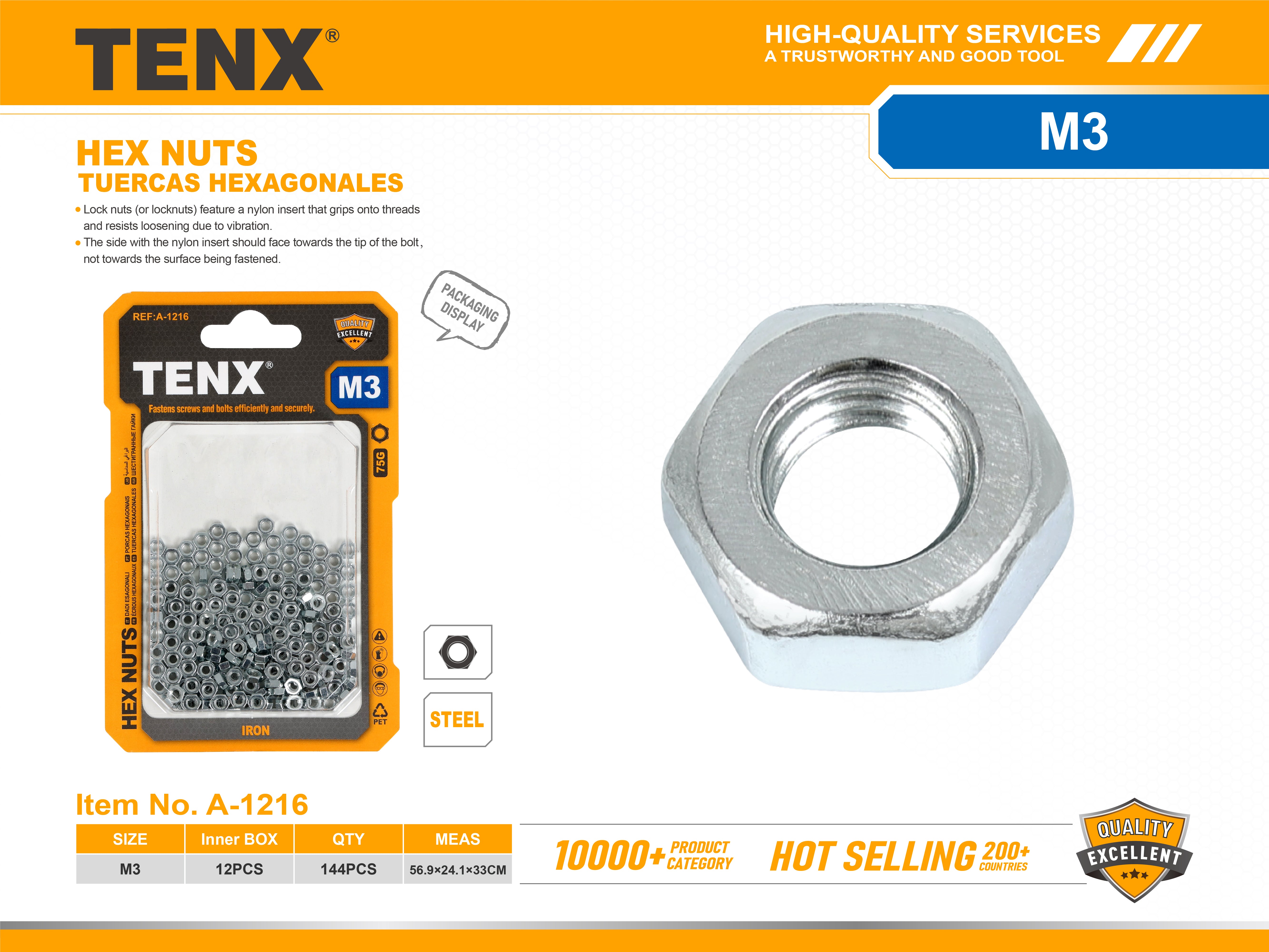 Hex Nuts – M3