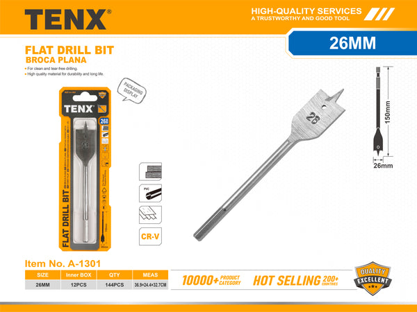 Flat Drill Bit – 26MM