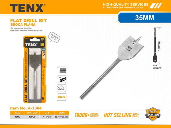 Flat Drill Bit – 35MM