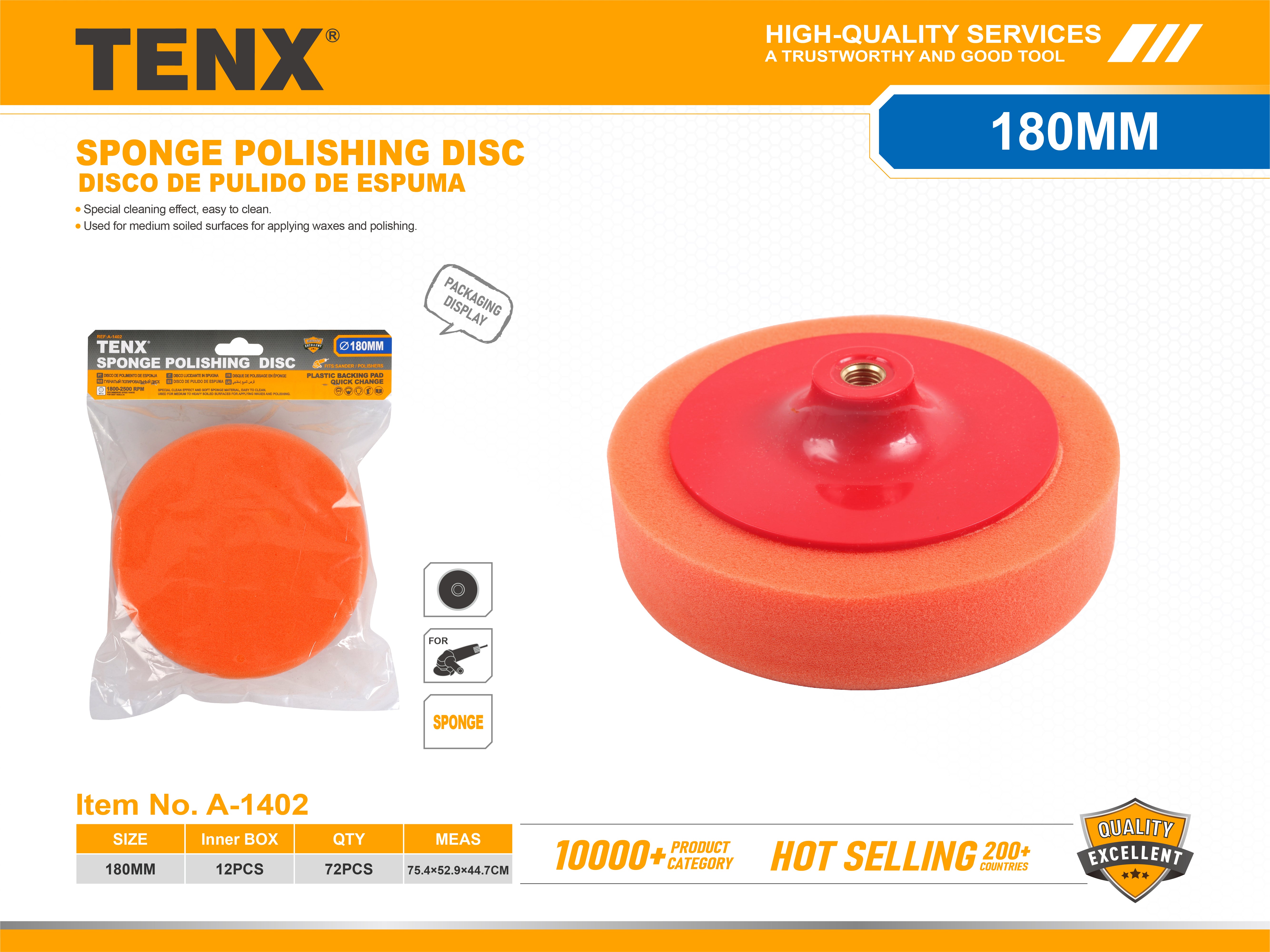 Sponge Polishing Disc – 180 mm