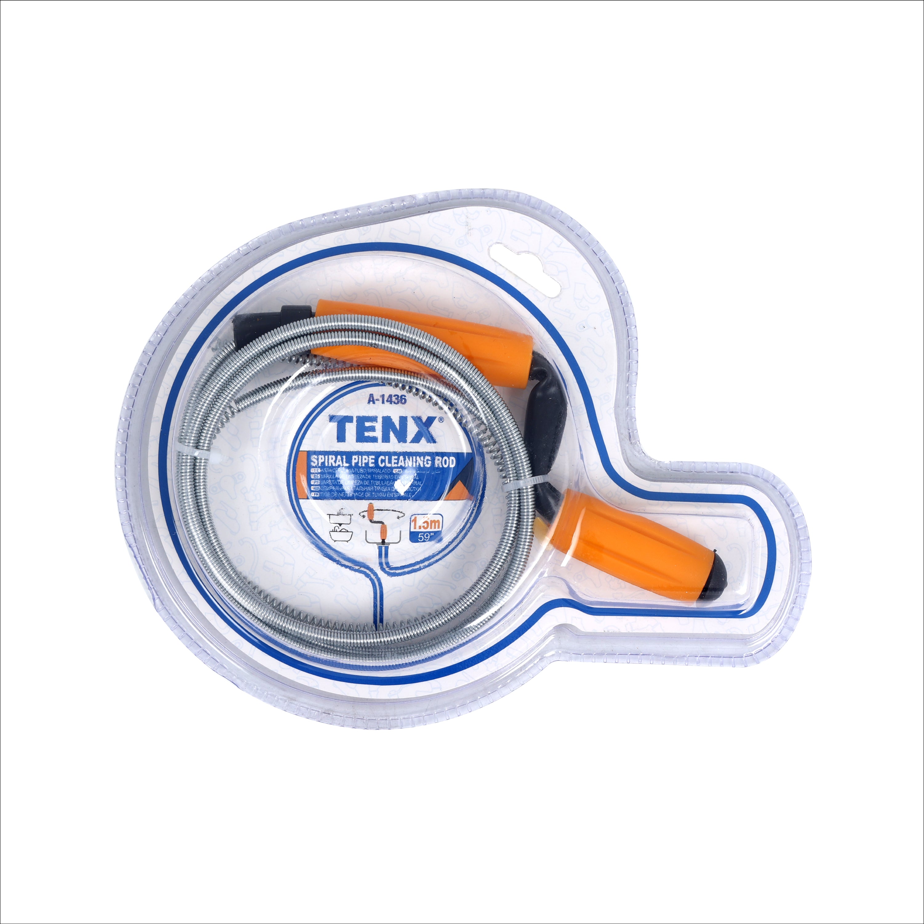 Spiral Pipe Cleaning Rod – 1.5M