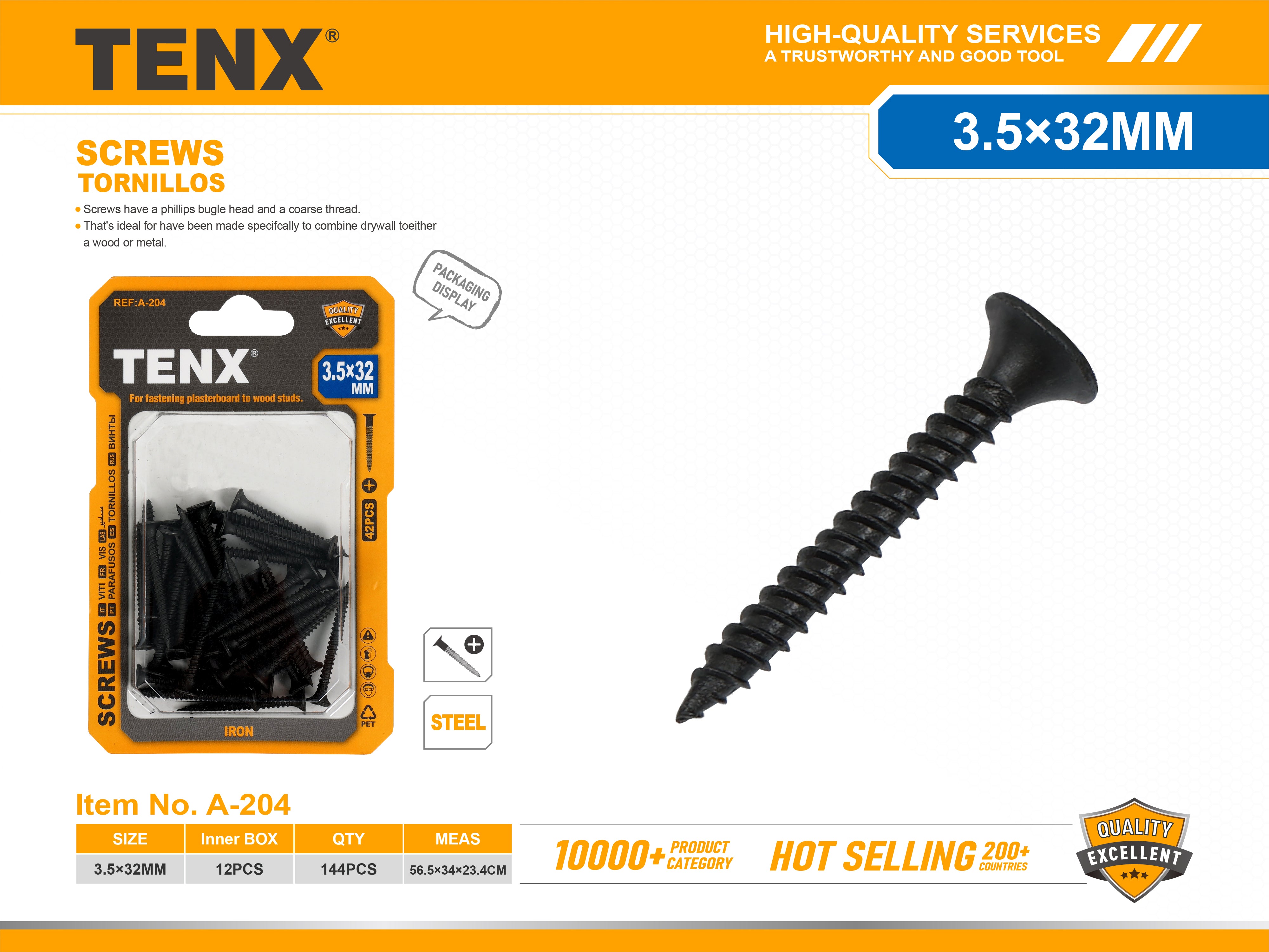 Screws – 3.5 × 32 mm