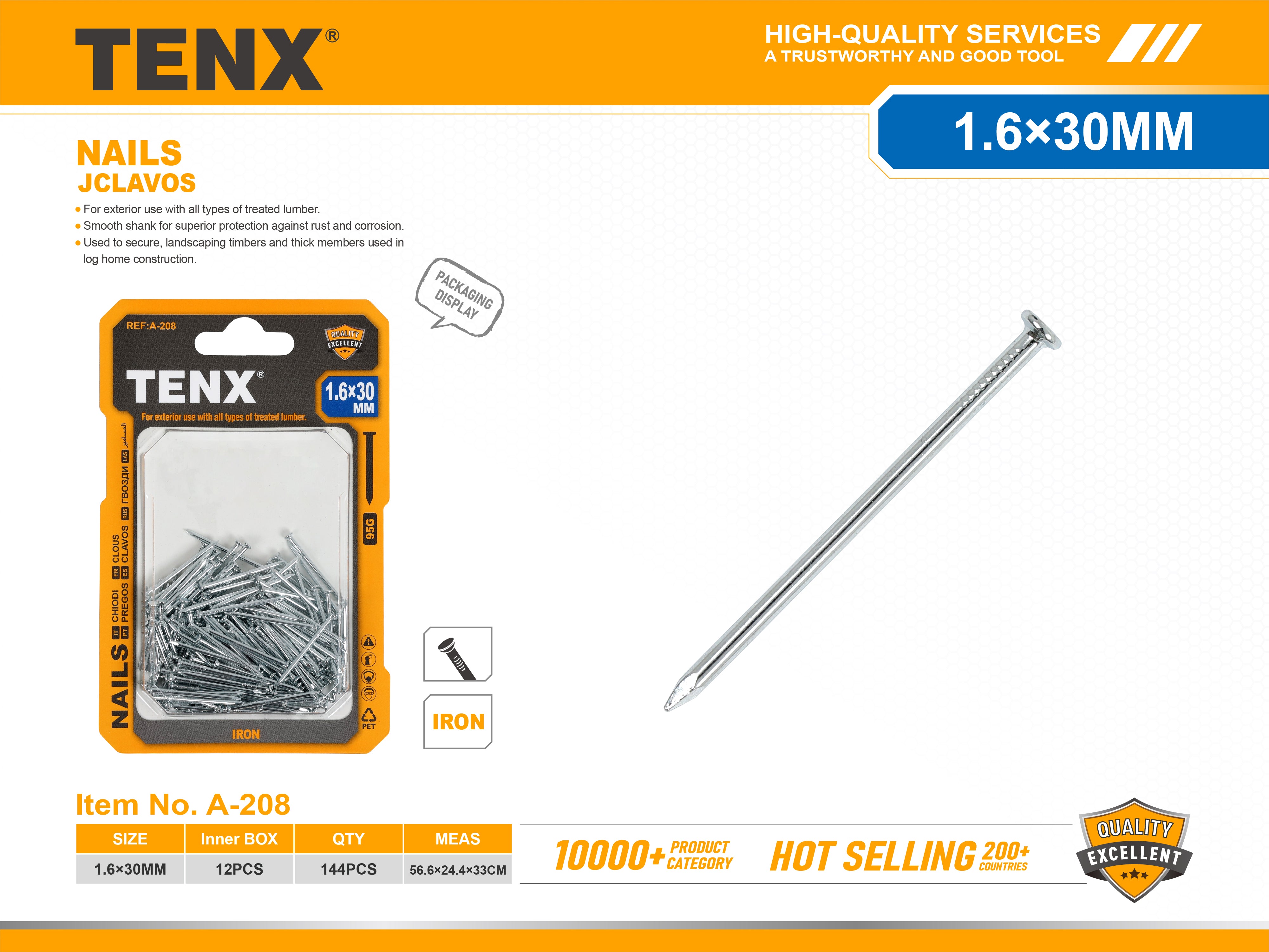 Nails – 1.6 × 30 mm