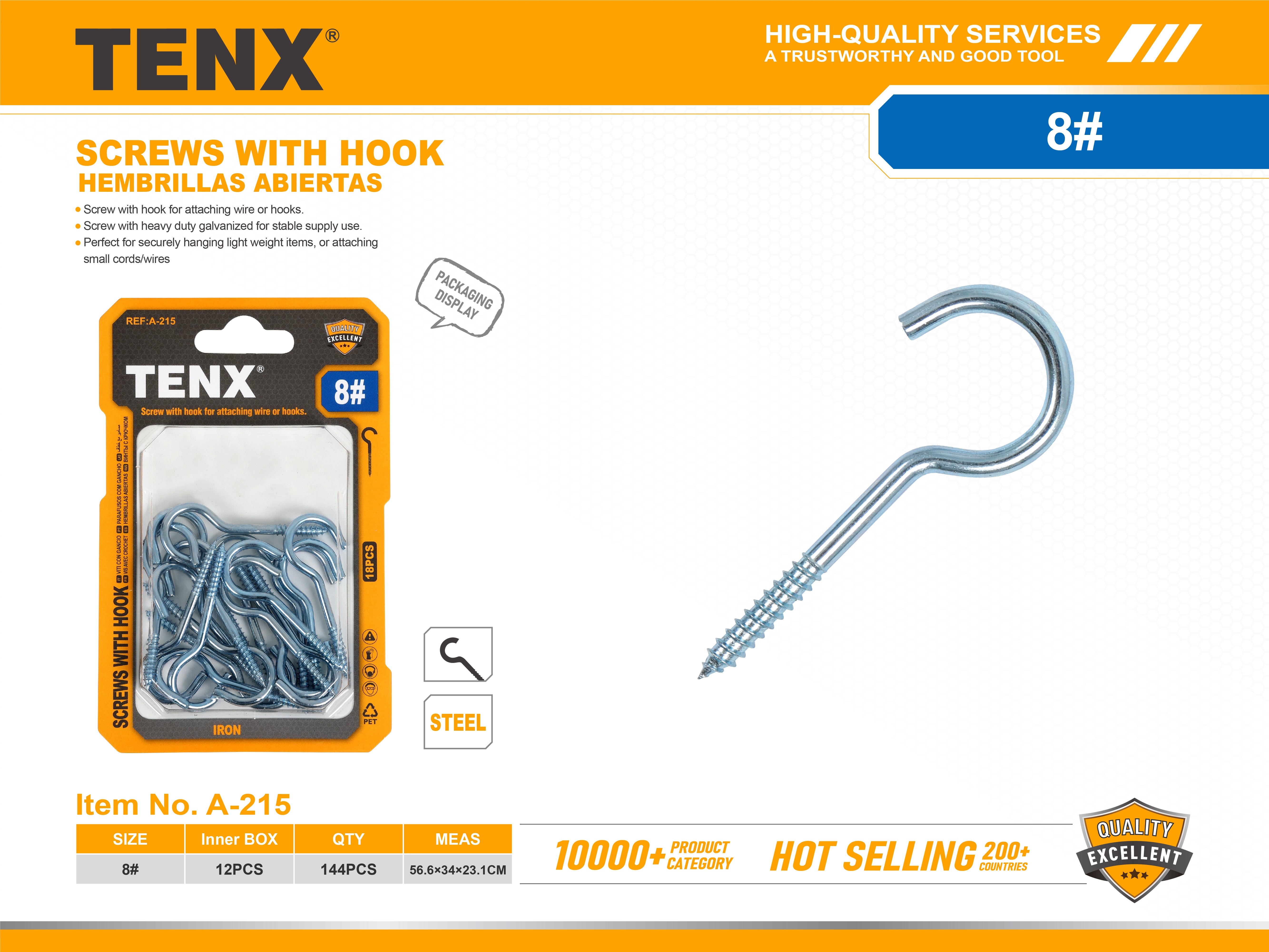 Screws with Hook – 8#