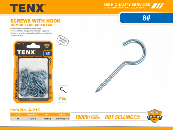 Screws with Hook – 8#