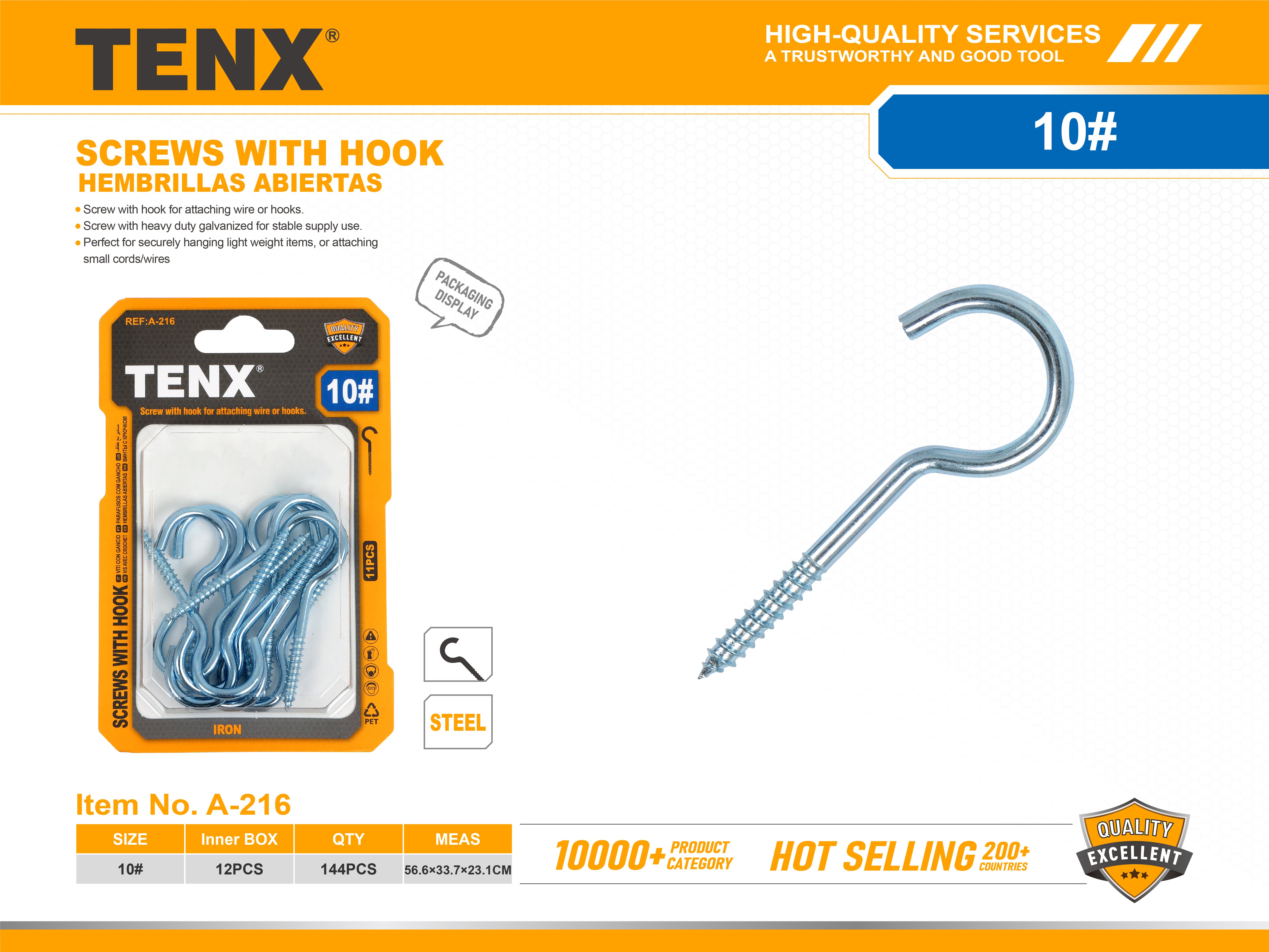 Screws with Hook – 10#