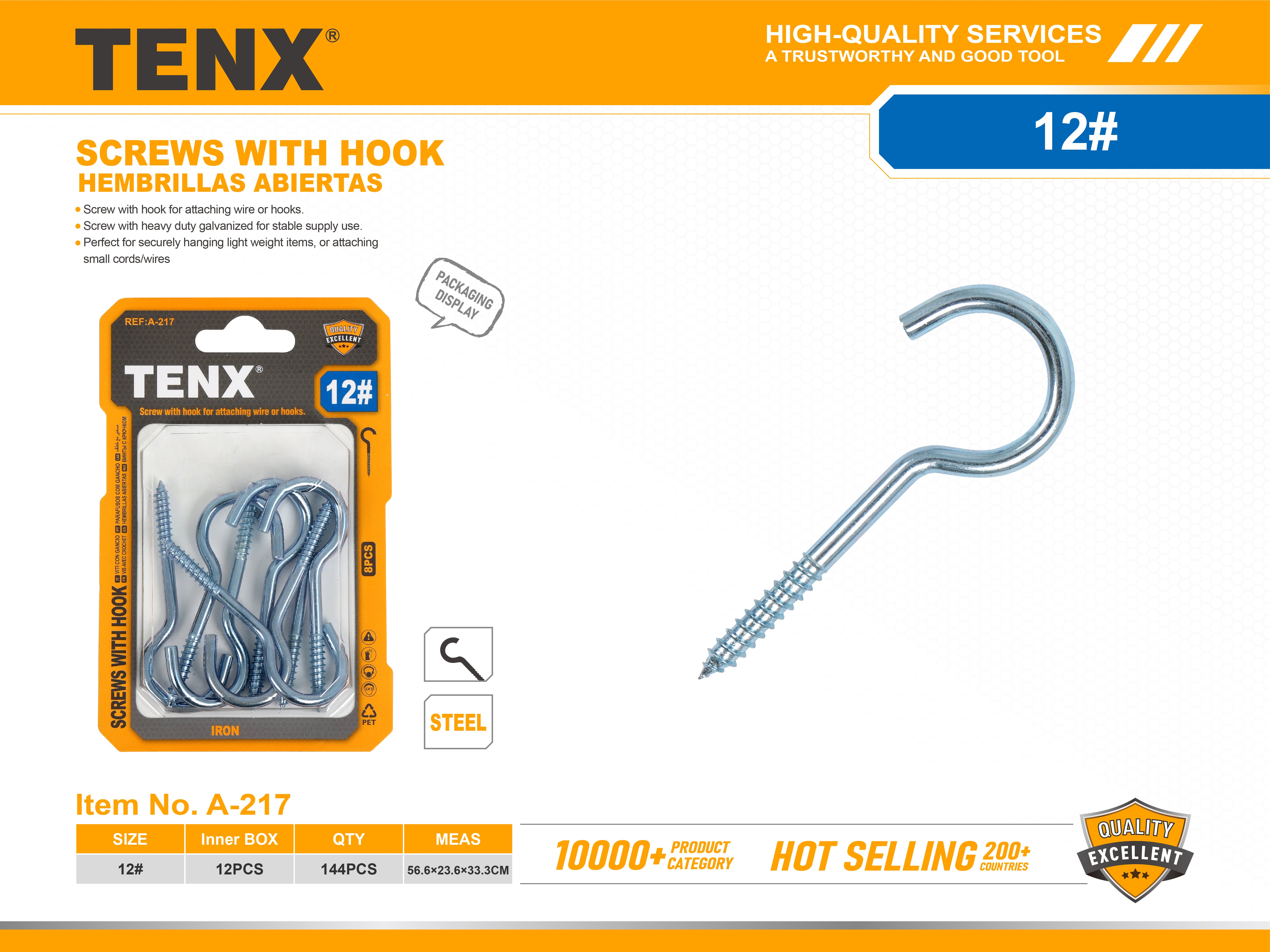 Screws with Hook – 12#