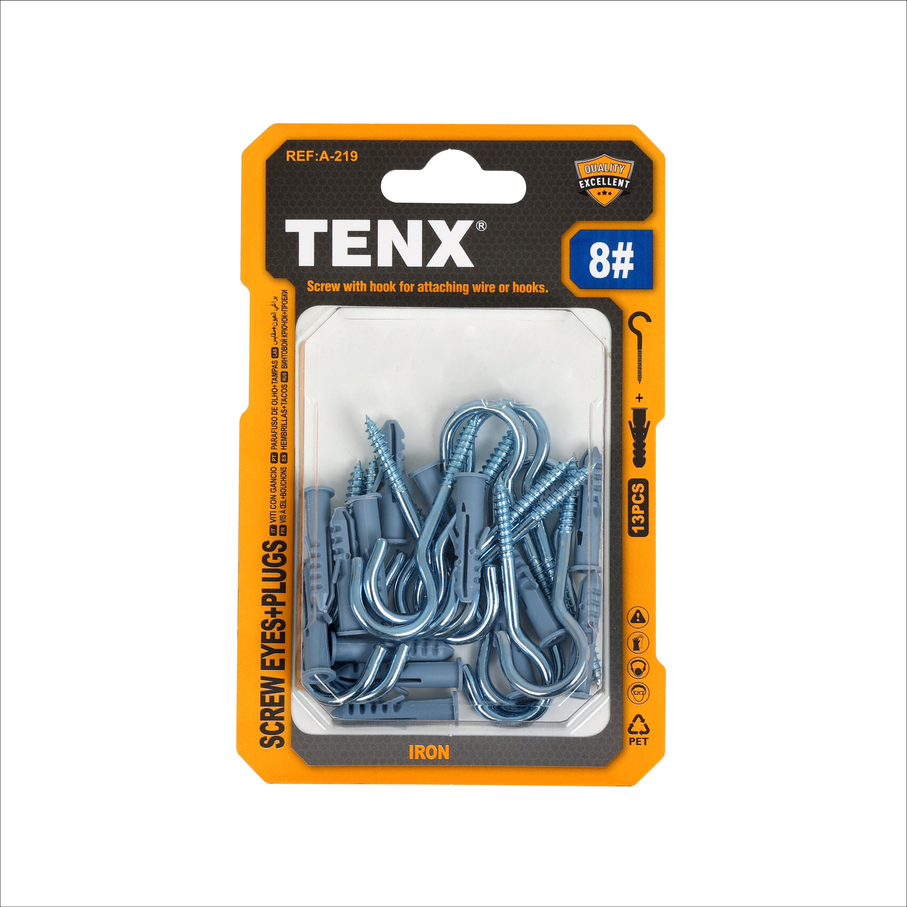 Screw Eyes + Plugs – 8#