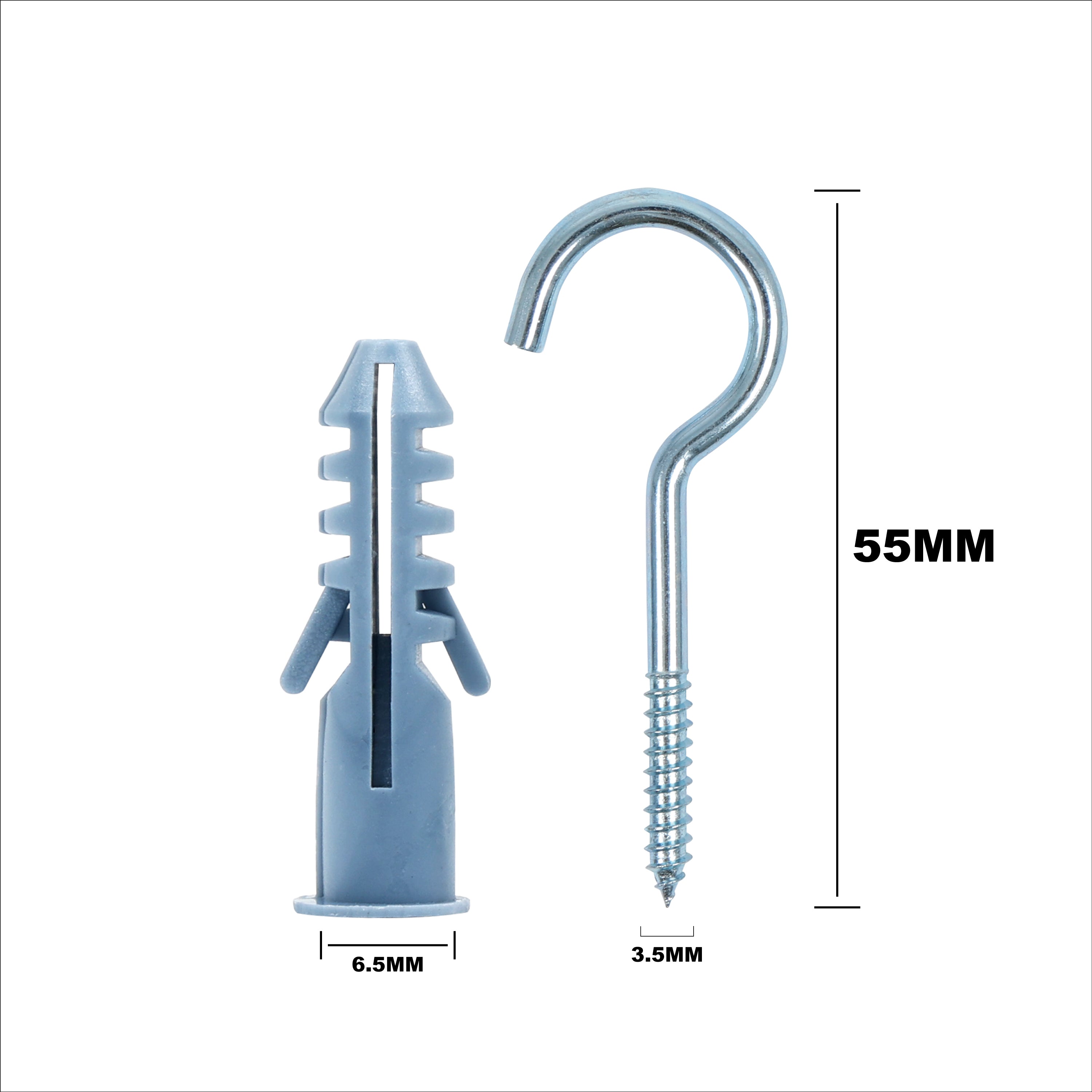 Screw Eyes + Plugs – 8#