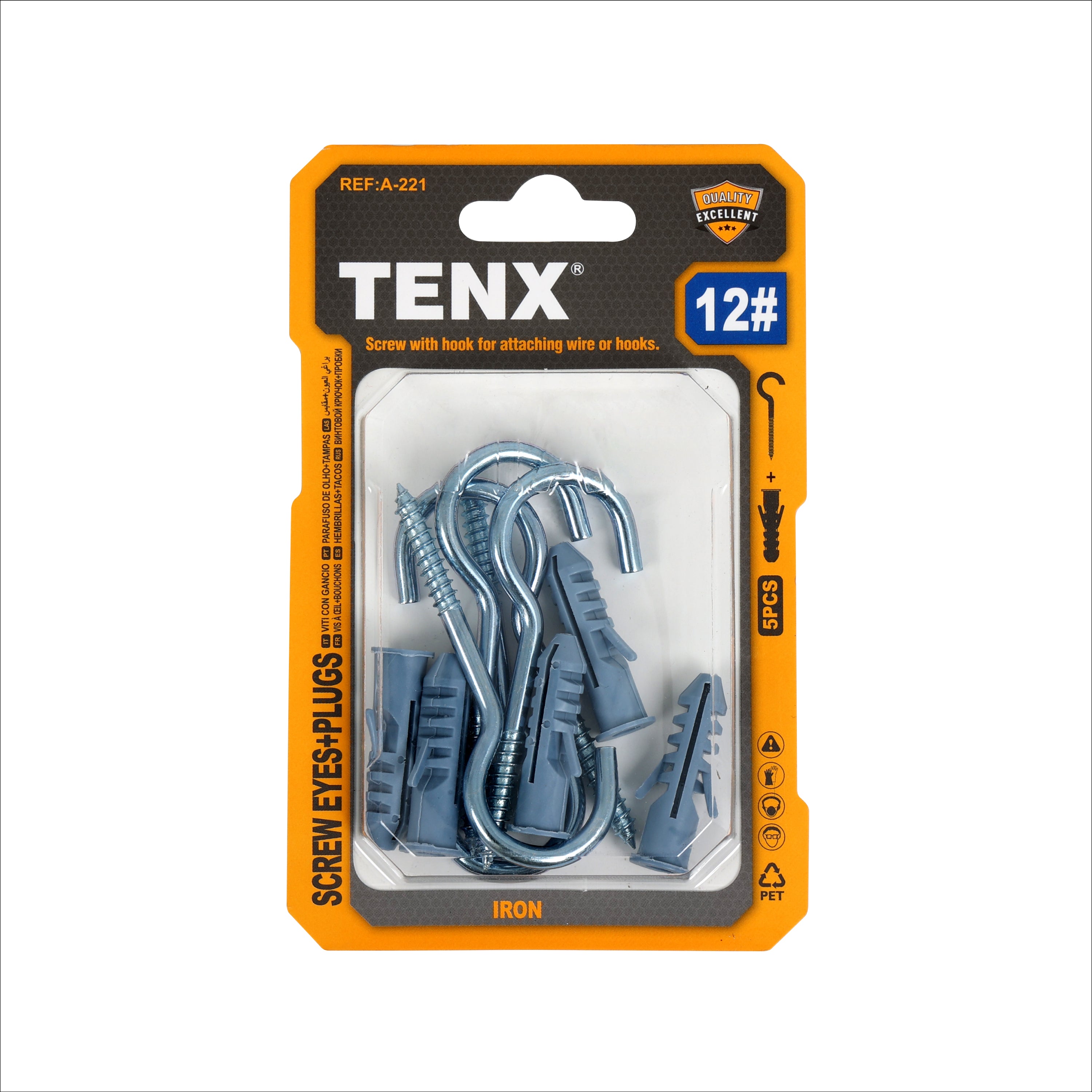 Screw Eyes + Plugs – 12#