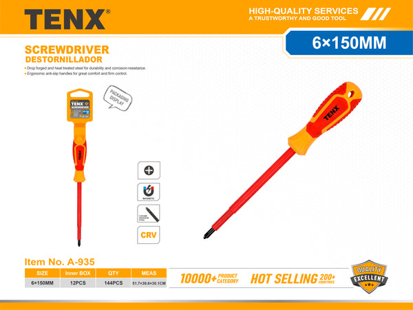 Screwdriver – 6 × 150 mm